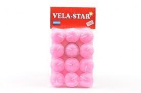 VELITAS DE NOCHE MA VEL x12unid COLOR ROSA (PS)